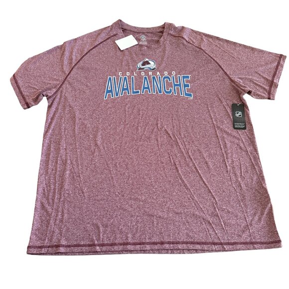NHL Men's 2XL Colorado Avalanche Heathered Burgundy Short Sleeve T-Shirt NWT - Picture 1 of 4